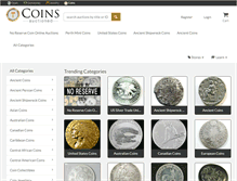 Tablet Screenshot of coins-auctioned.com